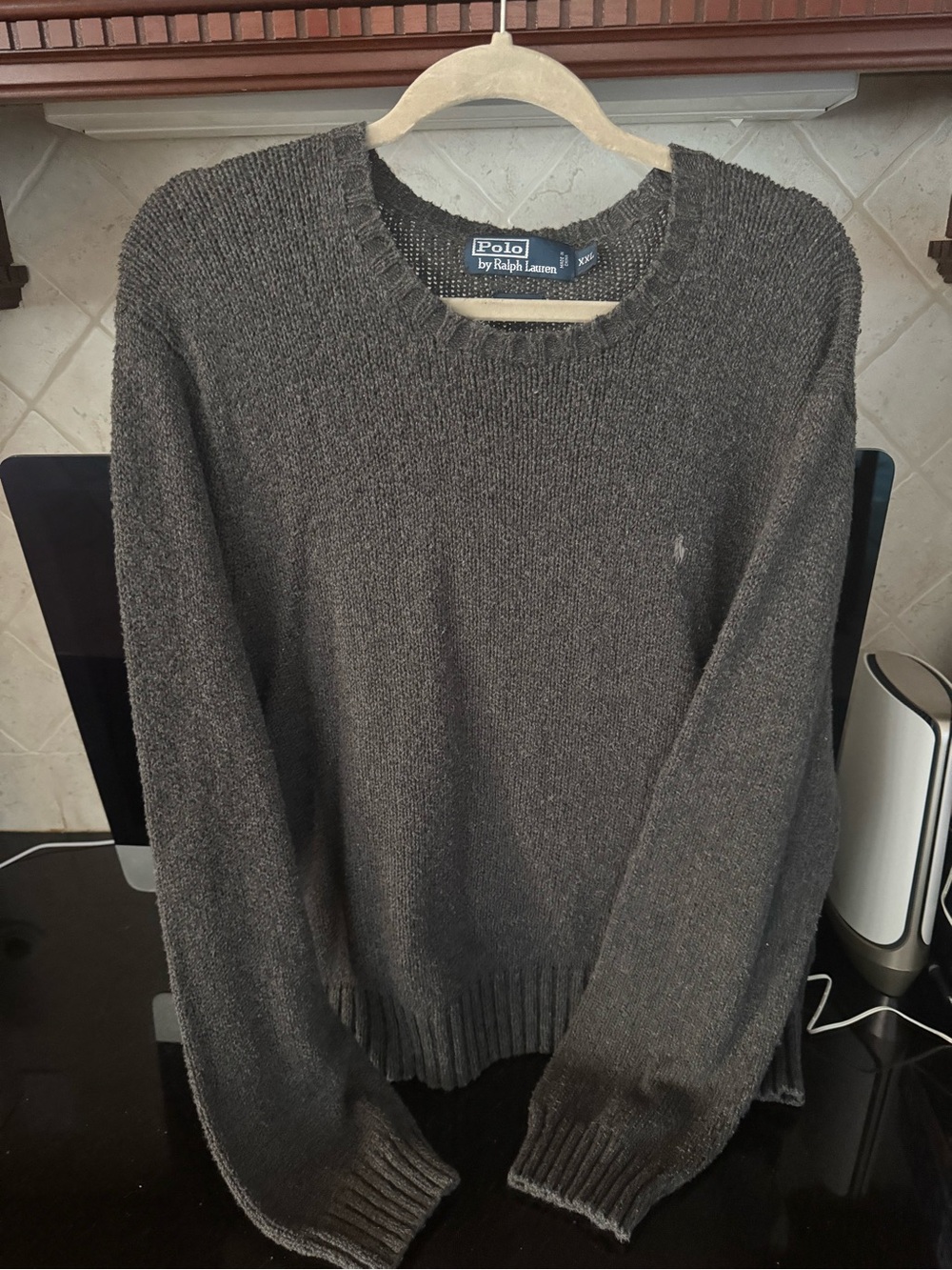 Ralph Lauren Men’s Dark Charcoal Crewneck Sweater